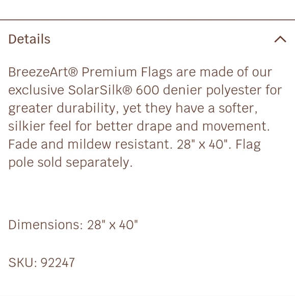 New in package breeze art by studio M premium standard flag - Picture 8 of 9